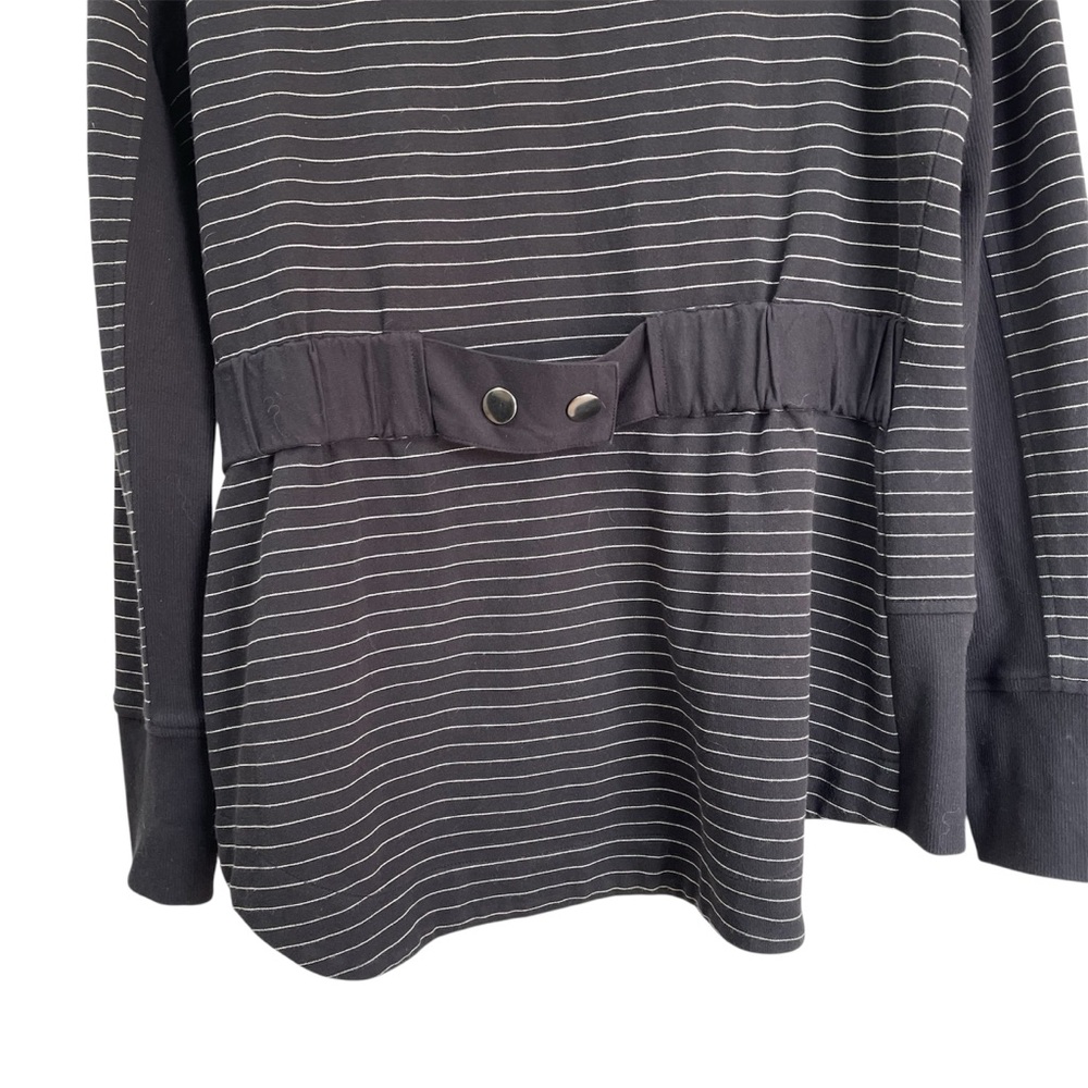 CAbi Black and Gray Striped Bomber Jacket - Picture 4 of 6